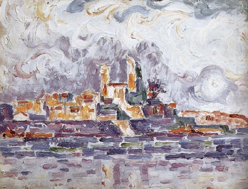 Paul Signac Study of red sunset oil painting picture